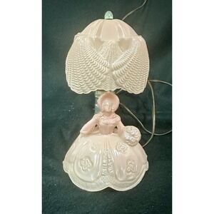 LE Smith 1920s-30s Southern Belle Electric Lamp Depression Era 9.5"T